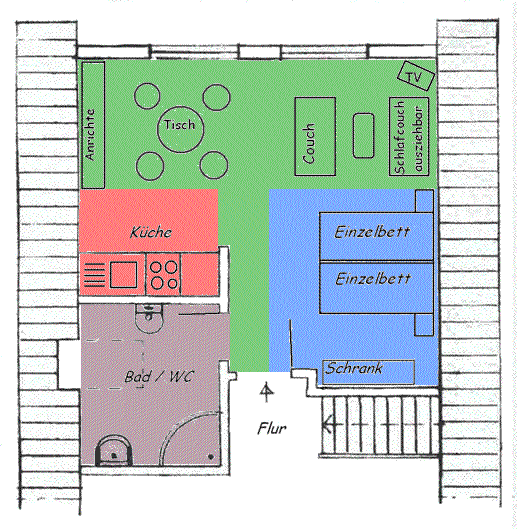 Grundriss Ferienwohnung